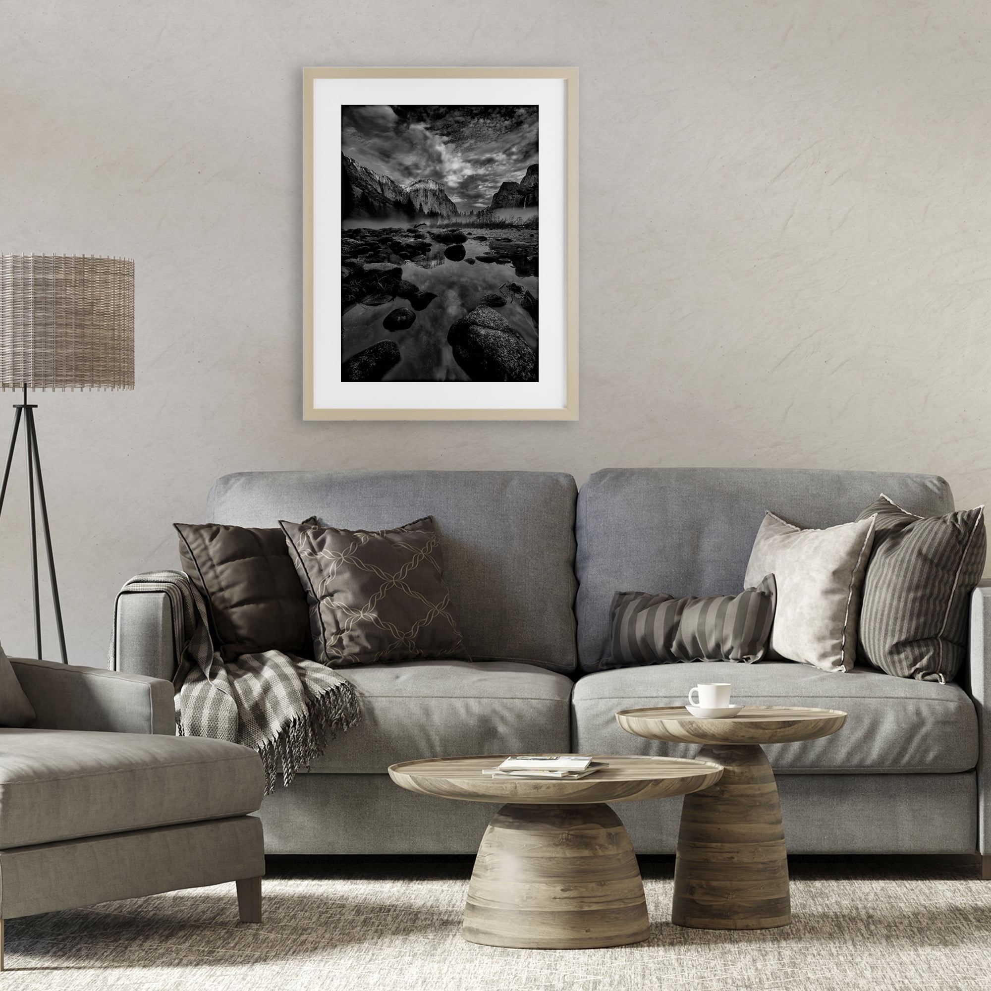 Stupell Industries Morning in Yosemite Valley Birch Framed Print Under Glass, design by Jon Evan