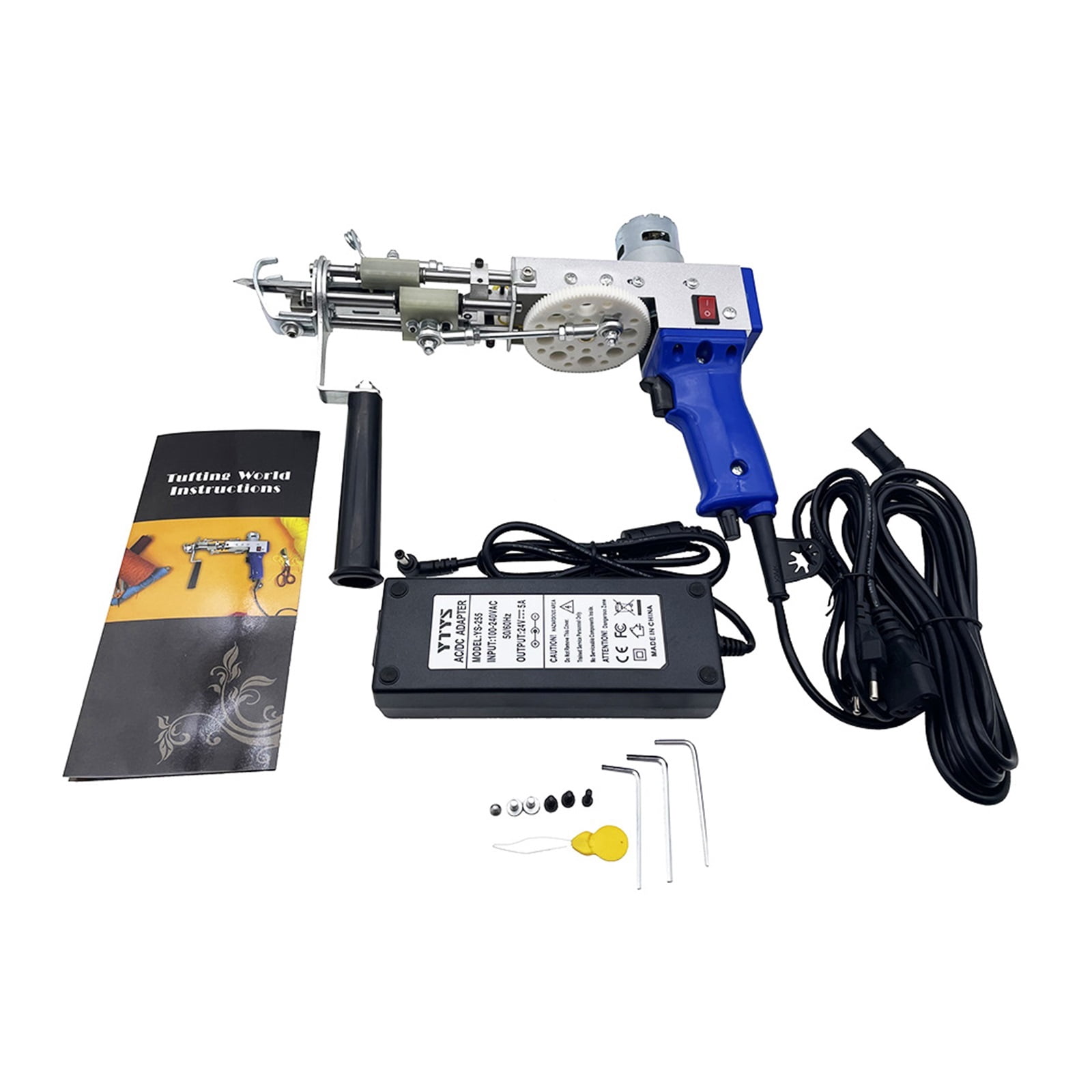 2 In 1 Tufting Gun Electric Carpet Hand-held Adjustable Weaving Flocking Machines Carpet Weaving Machine Carpet Loom Tools