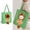 Green, variant on Arghm Pet Shoulder Bag Carrier with Head Out Design, Cute Breathable Outing Tote for Small Dogs Cats, Portable Travel Shoulder Bag with Exposed Head Opening