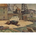 thumbnail image 2 of Russell Cheney 18x15 Black Ornate Wood Framed Double Matted Museum Art Print Titled - Hauled&nbsp;Up, 2 of 5