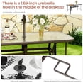 thumbnail image 2 of Pirecart 7pcs Patio Dining Set, Outdoor Dining Table with Umbrella Hole & 6 Stackable Textilene Fabric Dining Chairs, All Weather Patio Furniture Set, Beige, 2 of 10