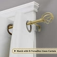 thumbnail image 2 of H.VERSAILTEX Adjustable Twist Cage Single Curtain Rod Set 3/4in Diameter 66-120in , Gold, 2 of 7