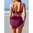 thumbnail image 6 of V Neck Two Piece Swimwear for Maternity High Waisted Pregnancy Bikini Set Pregnancy Swimsuit, 6 of 6