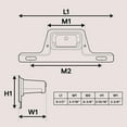 thumbnail image 3 of NefLaca Universal Trailer LED License Plate Light Bracket Mount 12V 24V For RV Boat Tag, 3 of 3