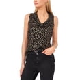 thumbnail image 2 of $69 Vince Camuto Womens Sleeveless Foil Dot Cowl Neck Chiffon Blouse Size XS, 2 of 2