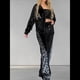 thumbnail image 4 of Chándal de 2 Piezas con Capucha y Cremallera para Mujer, de Larga, Ajustado, con Pantalones Largos, Color Liso, Informal. Negro XXL, 4 of 6