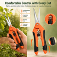 thumbnail image 2 of 3 Pack Pruning Shears Set with Gardening Gloves & Sharpener, Stainless Steel Garden Shears with Safety Lock for Flowers, Herbs, Bonsai & Houseplants, 2 of 7