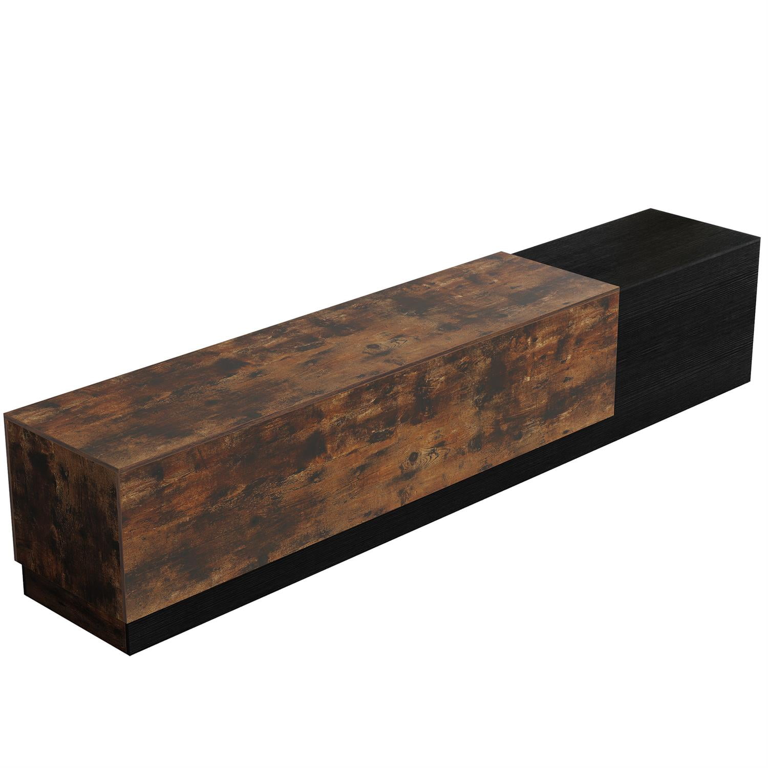 Demi Bonn 78" Rustic Entertainment Unit, Modern TV Stand, Living Room Console Table, Stylish Media Center for Home Theater, Brown