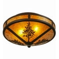 thumbnail image 7 of Meyda Tiffany 146815 Tamarack 2 Light 16" Wide Semi-Flush Ceiling Fixture - Cafe-Noir, 7 of 7