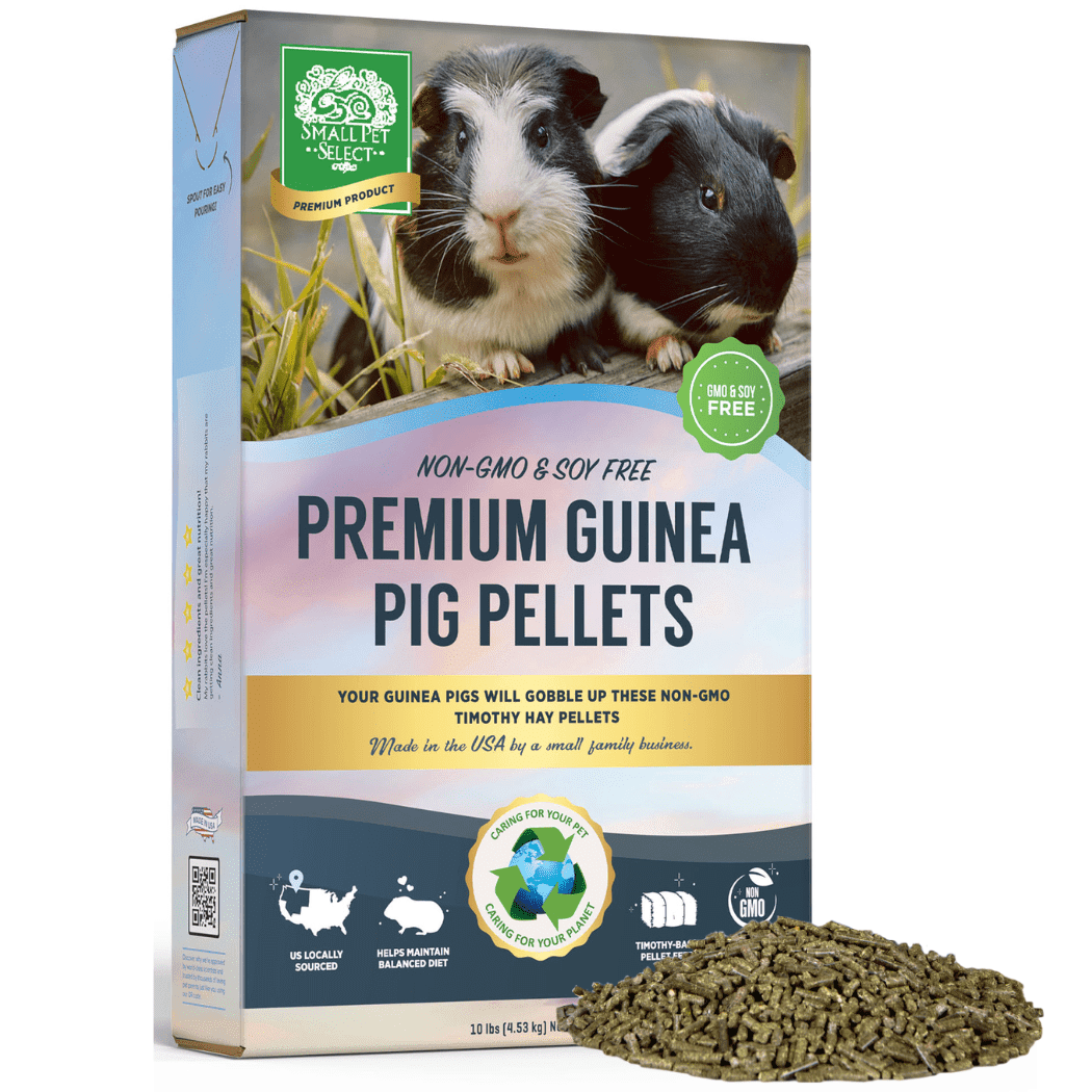 Small Pet Select-Premium Guinea Pig Pellet Food, Non-GMO, Soy Free. Local Ingredients in Pacific Northwest, 10lb, Green