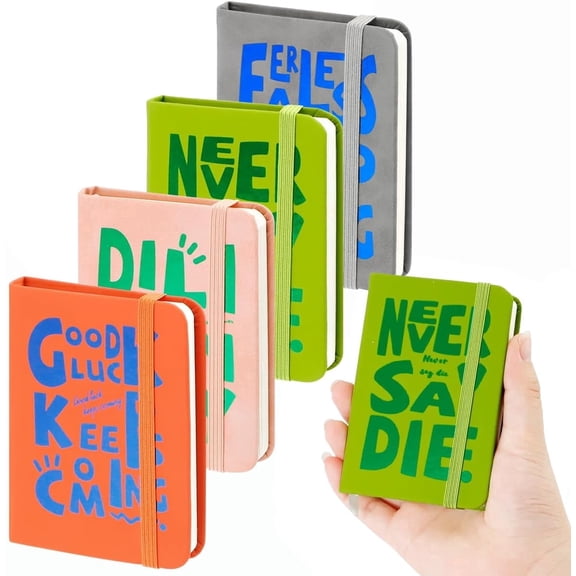RETON 4 Pcs Pocket Notebooks, Mini Diary Notepad Memo Book, Small Journal, Portable Note Book for Office Supplies, Kawaii Notebook for Women Gifts