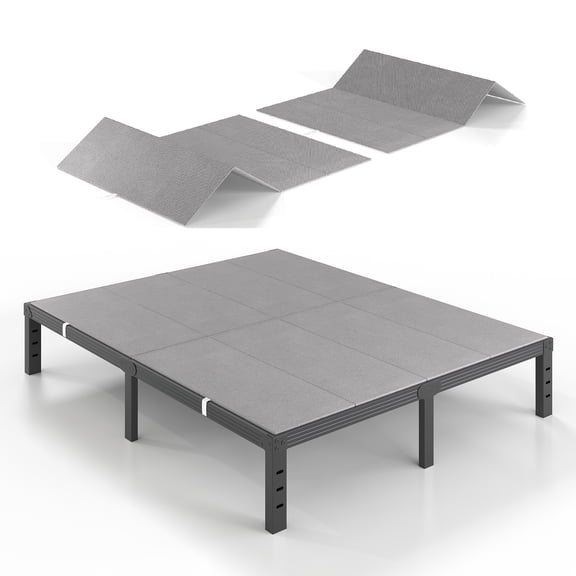 Neslime Queen Size Bunkie Board, Heavy Duty Bed Support Board Under Mattress, Low Profile Bed Support, Noise Minimizing, Fully Assembled