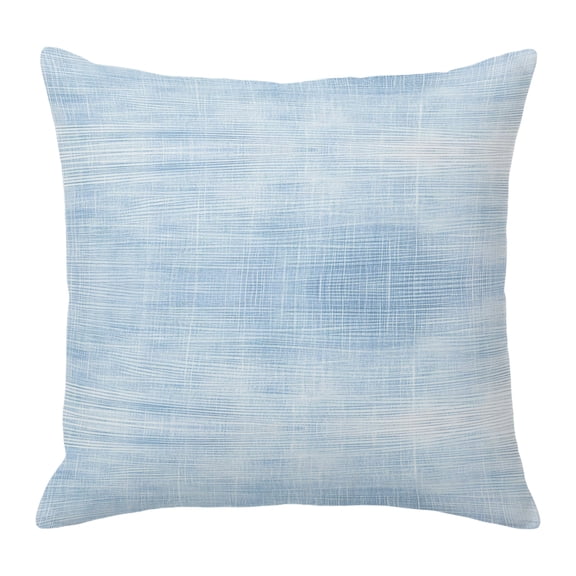 Throw Pillow Covers 20x20 Inch, Sky Blue Decorative Pillow Cases for Couch Sofa Bed, Vintage Solid Color Modern Minimalist Distressed Cotton Linen Square Home Decor Pillowcases with Hidden Zipper