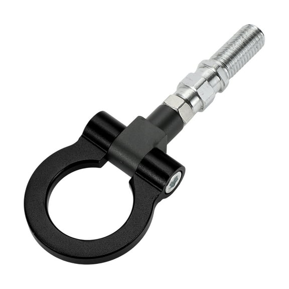 Unique Bargains Tow Hook /Universal Car Front Bumper Towing Hook / Durable Metal Rotary Tow Hook Ring 19cm 2.5mm 1pcs Black