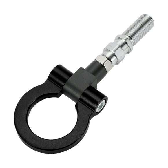 Gancho de remolque Unique Bargains / Gancho de remolque de parachoques delantero universal para automóvil / Anillo de gancho de remolque rotativo de metal duradero 19cm 2.5mm 1pcs Negro