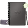 Rocketbook EVR-E-K-CIG Everlast Smart Reusable Notebook with Pen and Microfiber Cloth, Executive Size, Space Gray