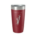 thumbnail image 1 of Pascoag Lake Map Tumbler Travel Mug Insulated Laser Engraved Coffee Cup Rhode Island 20 oz Maroon, 1 of 1
