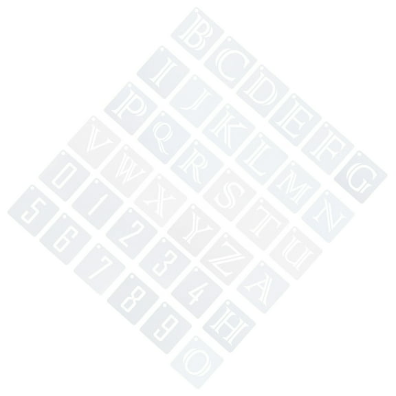 36 Pcs Number Stencils Set Hollow Digital Templates for Crafts Kids and Adults