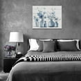 thumbnail image 6 of HFDF Blue Flower Bathroom Wall Art Floral Pictures Wall Decor Blue And White Canvas Prints Artwork Home Office Decorations for Bathroom Living Room Bedroom Dinning Room 24x20inch Framed, 6 of 7