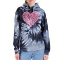 thumbnail image 2 of Wild Bobby, Pink Ribbon Heart, Breast Cancer Awareness, Unisex Graphic Hoodie Sweatshirt, Spiral Black, XX-Large, 2 of 5
