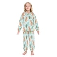 thumbnail image 2 of Fluffy Pajamas Set Fuzzy Winter Warm Pj Sets Pullover Tops and Long Pants Capybaras in Playful Poses Medium, 2 of 8