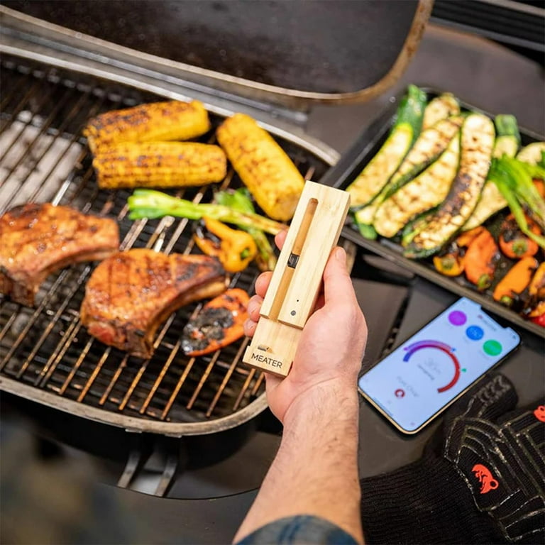 New MEATER+165ft Long Range Smart Wireless Meat Thermometer for The Oven  Grill Kitchen BBQ Smoker Rotisserie with Bluetooth and WiFi Digital  Connectivity Bundled with HogoR Black Glove 