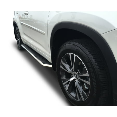 Broadfeet Ez R44 Running Boards For 2008 2010 Toyota Highlander In Broadfeet Ez R44 Running Boards For 2008 2010 Toyota Highlander In Black With Chrome Edge Accent