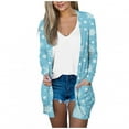 thumbnail image 2 of Aloohaidyvio Christmas Tops,Womens Christmas Casual Long Sleeve Pocket Cardigan Jacket Tops, 2 of 6