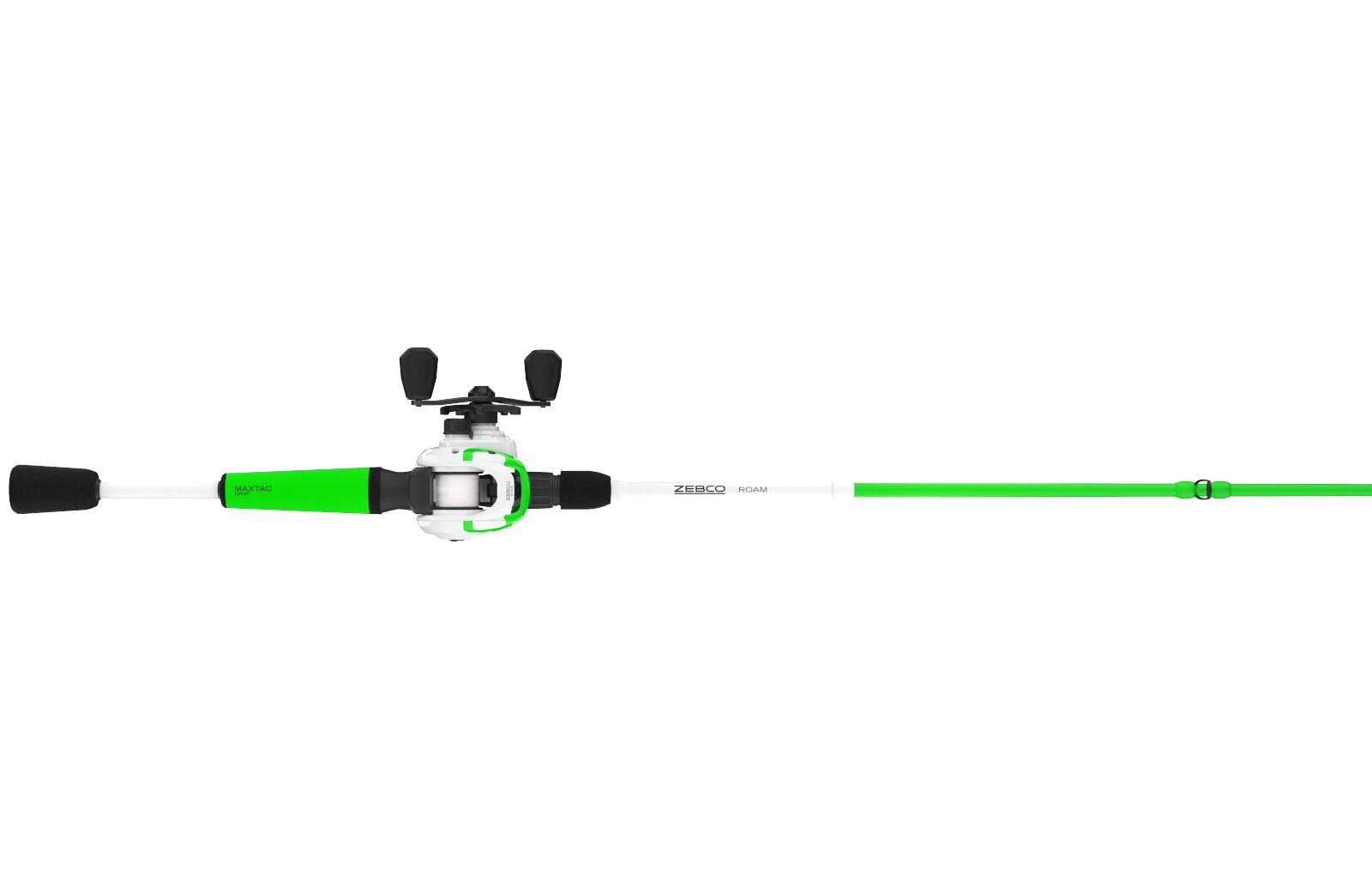 Zebco Roam Baitcast Reel and Fishing Rod Combo, 6-Foot 6-Inch 2-piece Rod, Size 100 Reel, Left-Hand Retrieve, Green