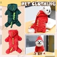 thumbnail image 4 of Pet Costume Clothes, Green Dinosaur Hooded Outfit, XS Size for Small to Medium Dogs and Cats, 1 Piece Soft Plush Halloween Christmas Cosplay Party Apparel for Pet Dress Up, 4 of 9