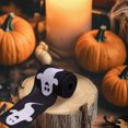 thumbnail image 2 of Halloween Wired Edge Ribbon, 5 Yard Bat Spider Web Ghost Dots Printed Ribbons Wrapping Ribbon for Halloween Party Decoration Wreath DIY Craft, 2.5inch wide, 2 of 5