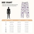 thumbnail image 3 of Balery Lavender Flowers Pantalones de pijama para mujer, pijamas ultraligeros, pantalones de estar por casa-Large, 3 of 6