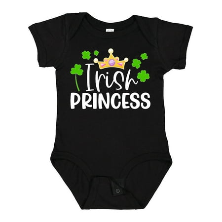 

Inktastic Irish Princess with Crown and Green Clovers Gift Baby Girl Bodysuit