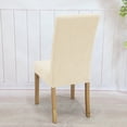 thumbnail image 3 of Serbasic Stretch Jacquard Dining Chair Covers 1 Pack, Large Leaf Patterned Parsons Chair Covers, Removable Washable Dining Room Chair Protector Slipcovers for Kitchen, Party, Home Decor, Beige, 3 of 7
