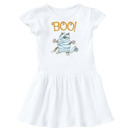 

Inktastic Boo with Mummy Cat Gift Toddler Girl Dress
