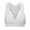 White(Only One), variant on 2 Pcs Women Plus Size Floral Lace Bralette Padded Breathable Sexy Racerback Crop Wire Free Lace Bra S-3XL