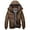 Brown, variant on Kaemgyyd Men's Hooded Winter Coat Long Sleeve Warm down Puffer Jacket Fashion Thicken Zipper Quilted Ski Outwear with Pockets