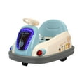 thumbnail image 3 of Montar en un automóvil eléctrico que se pone alando luces LED de juguete Vehículos eléctricos con música para bebés Niños para el regalo de vacaciones azul, 3 of 8