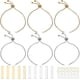 thumbnail image 1 of 1 caja de 10 juegos de pulseras grabadas en blanco, kit de pulsera ajustable de acero inoxidable, pulseras con dijes rectangulares grabables en oro y plata, juego simple, 1 of 9