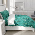 thumbnail image 4 of TeasBank Bedding Green Christmas Tree Duvet Cover 3D Printed Snowflake and Bell Comforter Cover Set for Man and Woman Room Decor 1 Quilt Cover with 2 Pillow Cases,King Size (No Comforter), 4 of 4