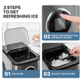 mollie Countertop Ice Maker, SelfCleaning Portable Ice Maker Machine