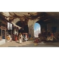 thumbnail image 2 of Charles Théodore Frère 18x12 Gold Ornate Wood Frame and Double Matted Museum Art Print Titled - Bazar a Beyrouth, 2 of 4