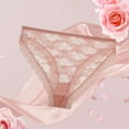thumbnail image 3 of yunLCZ Women's Cotton Underwear High Waist Underpants Patchwork Color Underwear Panties Bikini Solid Womens Briefs Knickers Christmas Gift 1 Piece Lace Underwear, 3 of 3