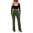 thumbnail image 3 of Franhais Women Plus Size Straight-Leg Cargo Trousers, Solid Color High Waist Pants with Multiple Pockets for Women, XS/SM/L/XL/XXL/XXXL/XXXXL, 3 of 9