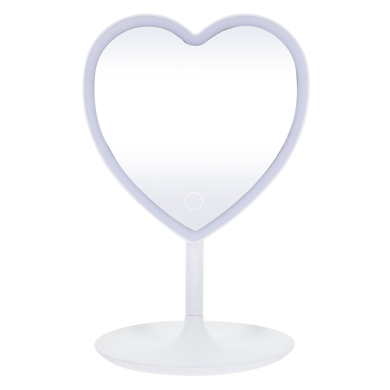Miangastore LED Lighting Makeup Mirror Heart LED Light Mirror Student Tabletop Cosmetic Mirror