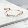 thumbnail image 3 of Gem Stone King 2.20 Ct Round Mercury Mist Mystic Topaz 18K Rose Gold Plated Silver Keren Hanan Women Adjustable Infinity Tennis Bracelet, 3 of 3