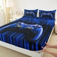 thumbnail image 3 of Feelyou Green Blue Gamepad Bed Sheets, Video Gaming Gamer King Sheets, Teens Kids Boys Girls Sheet Set, Luxury Bedroom Decor, 4 Pieces, 3 of 7
