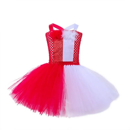 

CPNG Girls Halloween Lace Dresses Kids Lace Short Sleeve Princess Dress Bridesmaid Pageant Halloween Dress Up Halloween Costumes for Trick-or-Treating Kids 8-9 Years (Red)