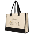 thumbnail image 3 of Personalized Premium Cotton Canvas Tote Bag, Natural, 17” x 14” x 6”, 3 of 4