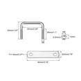 thumbnail image 2 of Unique Bargains Square U-Bolts 2 Sets 52mm Inner Width 50mm Length M8 304 Stainless Steel U Clamp Bolt, 2 of 5